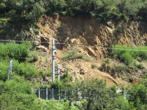 Rockfall on Johnsonville line